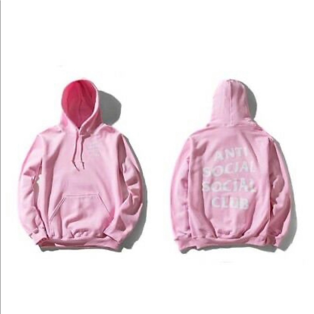 Anti Social Social Club pink hoodie
